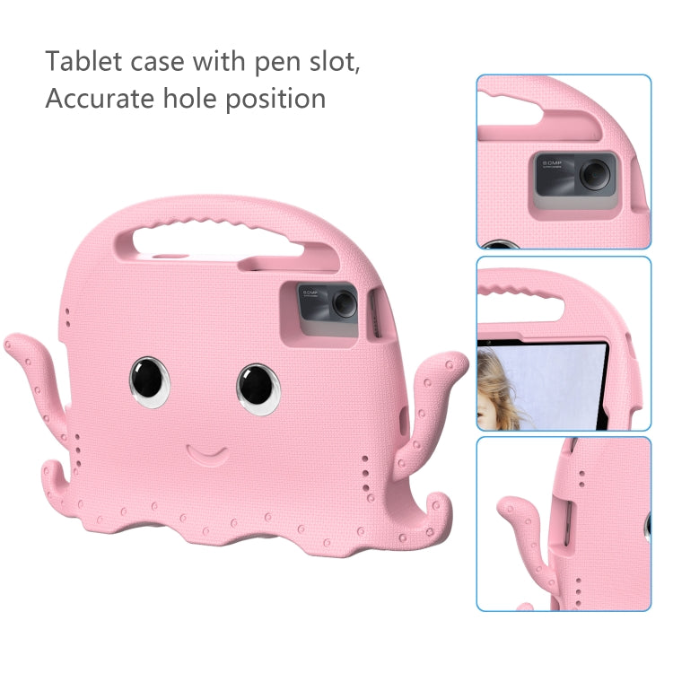 For Samsung Galaxy Tab S9 / S9 FE / S7 / S8 Octopus Style EVA Hybrid PC Shockproof Tablet Case with Strap(Pink) - Galaxy Tab S9 Cases by buy2fix | Online Shopping UK | buy2fix