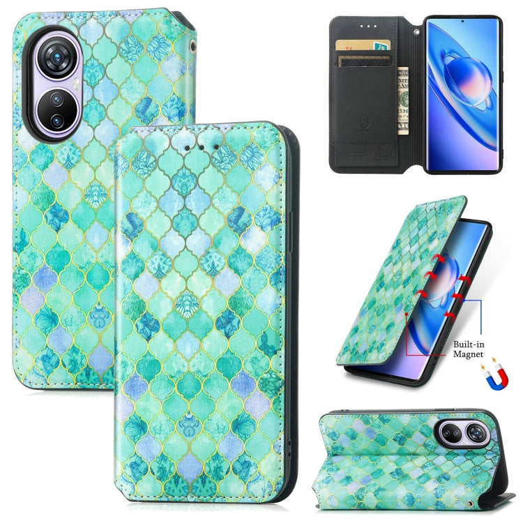 For Blackview A200 Pro CaseNeo Colorful Magnetic Leather Phone Case(Emeralds) - More Brand by buy2fix | Online Shopping UK | buy2fix