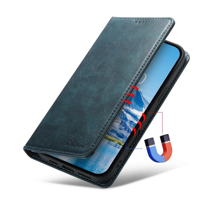 For iPhone 16 Pro Suteni J02 Oil Wax Wallet Leather Phone Case(Blue) - iPhone 16 Pro Cases by Suteni | Online Shopping UK | buy2fix