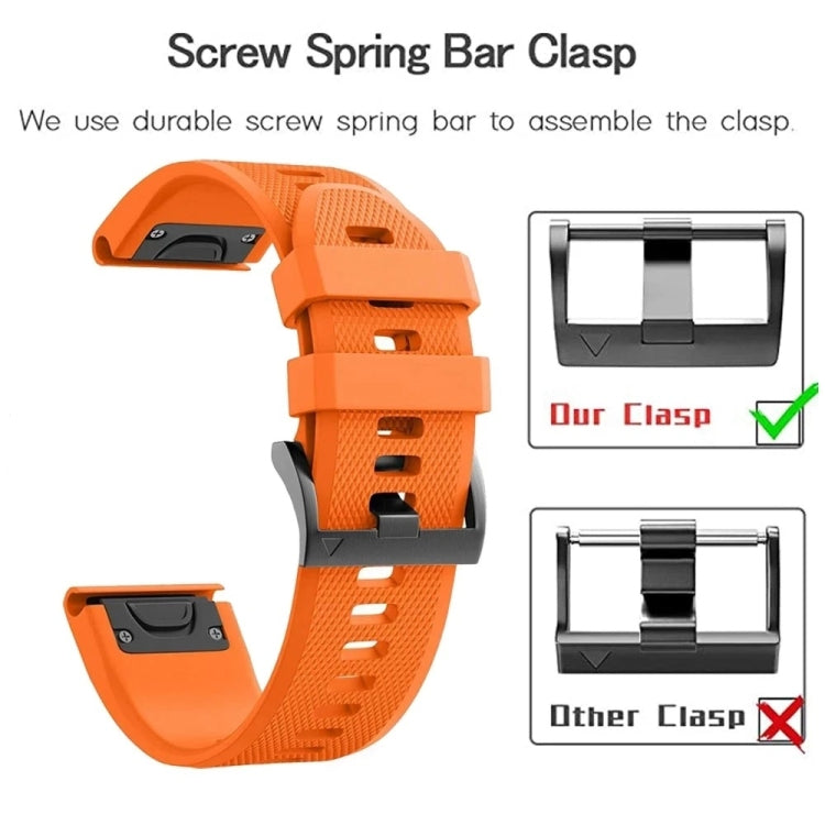 For Garmin Forerunner 965 22mm Quick Release Silicone Watch Band(Orange) - Watch Bands by buy2fix | Online Shopping UK | buy2fix