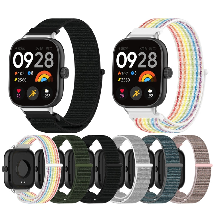 For Xiaomi Mi Band 8 Pro Nylon Loop Metal Connector Watch Band(Gray) - Watch Bands by buy2fix | Online Shopping UK | buy2fix