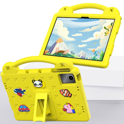 For DOOGEE T30 Pro 11 2023 Handle Kickstand Children EVA Shockproof Tablet Case(Yellow) - Others by buy2fix | Online Shopping UK | buy2fix