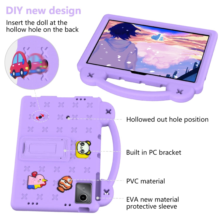 For Huawei MatePad SE 11 2024 Handle Kickstand Children EVA Shockproof Tablet Case(Light Purple) - Huawei by buy2fix | Online Shopping UK | buy2fix