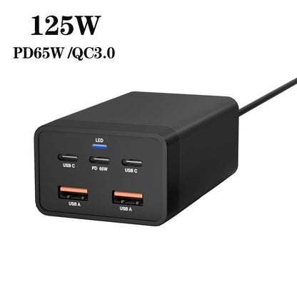 GAN 125W PD65W Dual Type-C + QC3.0 USB Multi Compatible Notebook Adapter AU Plug - Cable & Adapter by buy2fix | Online Shopping UK | buy2fix