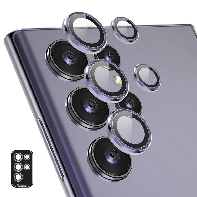 For Samsung Galaxy S24 Ultra 5G ENKAY Hat-Prince 9H Rear Camera Lens Aluminium Alloy Tempered Glass Film(Purple) - Galaxy S24 Ultra 5G Tempered Glass by ENKAY | Online Shopping UK | buy2fix