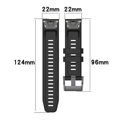 For Garmin Fenix 6 GPS Solid Color Black Buckle Silicone Quick Release Watch Band(Sky Blue) - Watch Bands by buy2fix | Online Shopping UK | buy2fix