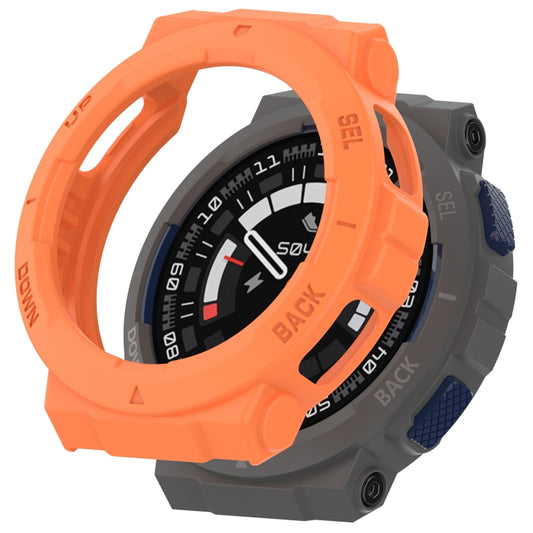 For Amazfit Active Edge A2212 Armored Hollow Half Pack TPU Watch Protective Case(Orange) - Watch Cases by buy2fix | Online Shopping UK | buy2fix