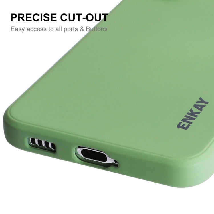 For Samsung Galaxy S24+ 5G ENKAY Liquid Silicone Soft Shockproof Phone Case(Dark Green) - Galaxy S24+ 5G Cases by ENKAY | Online Shopping UK | buy2fix