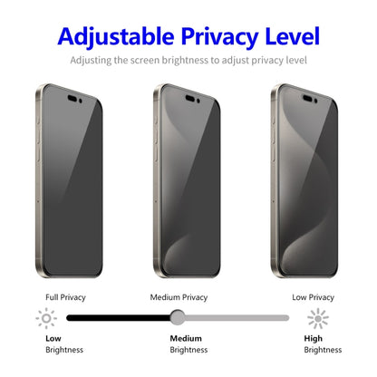 For iPhone 15 Pro ENKAY Easy Install Anti-peeping Privacy Full Screen Tempered Glass Film - iPhone 15 Pro Tempered Glass by ENKAY | Online Shopping UK | buy2fix