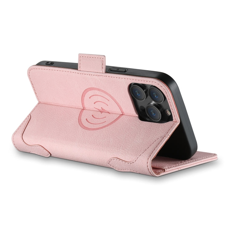For iPhone 14 Pro Max SUTENI J07 Multifunctional Horizontal Flip Magsafe Leather Phone Case(Pink) - iPhone 14 Pro Max Cases by Suteni | Online Shopping UK | buy2fix