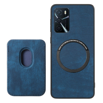 For OPPO K11 5G Retro Leather Card Bag Magnetic Phone Case(Blue) - OPPO Cases by buy2fix | Online Shopping UK | buy2fix