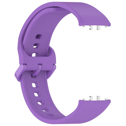 For Samsung Galaxy Fit 3 SM-R390 Solid Color Buckle Silicone Watch Band(Purple) - Watch Bands by buy2fix | Online Shopping UK | buy2fix
