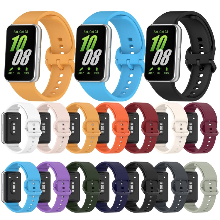 For Samsung Galaxy Fit 3 SM-R390 Solid Color Buckle Silicone Watch Band(Starlight) - Watch Bands by buy2fix | Online Shopping UK | buy2fix