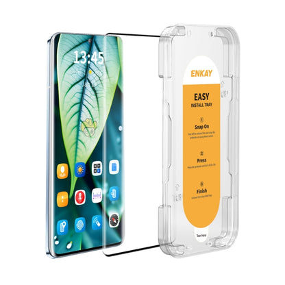 For vivo X100 / X100 Pro ENKAY Easy Install Hot Bending Full Coverage Side Glue Tempered Glass Film - X100 Pro Tempered Glass by ENKAY | Online Shopping UK | buy2fix