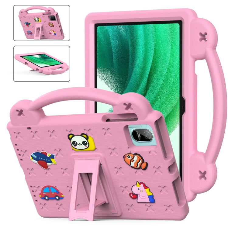 For Blackview Oscal Pad 15 2023 10.36/Tab 11 Handle Kickstand Children EVA Shockproof Tablet Case(Pink) - Others by buy2fix | Online Shopping UK | buy2fix