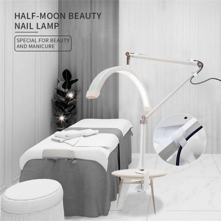 HD-M3X For Eyelash Extensions / Tattoo / Nail Art Lighting Lamp 16 inch Clip-on Half Moon Desk Lamp(UK Plug) - Selfie Light by buy2fix | Online Shopping UK | buy2fix