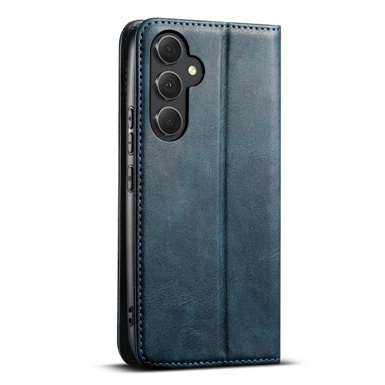 For Samsung Galaxy S24+ 5G Suteni J02 Oil Wax Wallet Leather Phone Case(Blue) - Galaxy S24+ 5G Cases by Suteni | Online Shopping UK | buy2fix