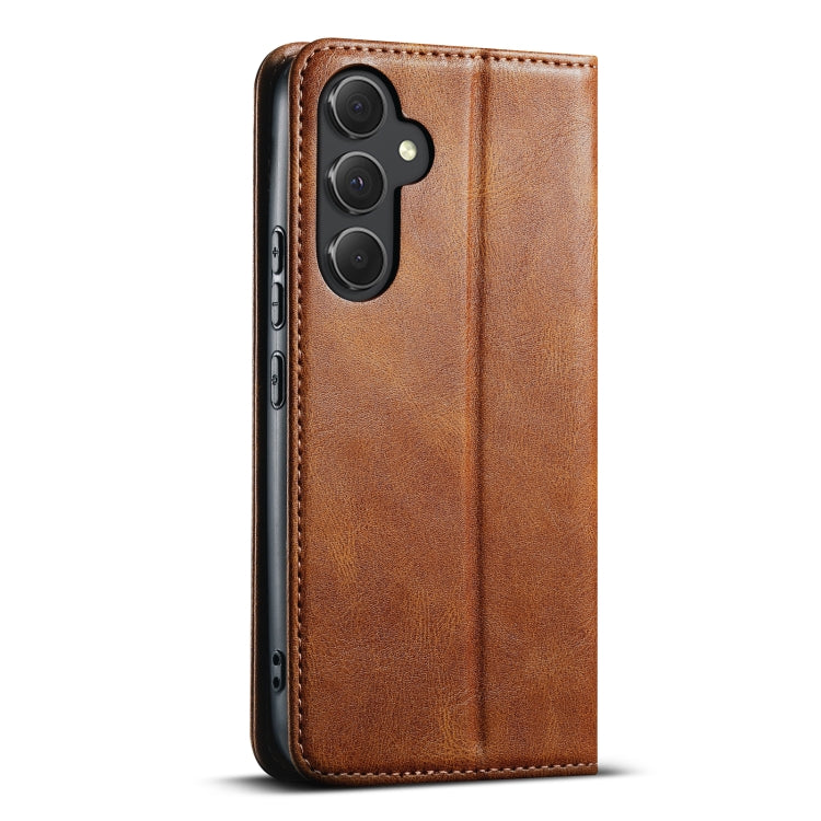 For Samsung Galaxy S24 5G Suteni J02 Oil Wax Wallet Leather Phone Case(Brown) - Galaxy S24 5G Cases by Suteni | Online Shopping UK | buy2fix