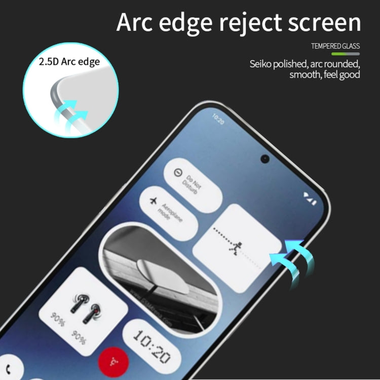 For Nothing Phone 2a MOFI 9H 2.5D Full Screen Tempered Glass Film(Black) - Others by MOFI | Online Shopping UK | buy2fix