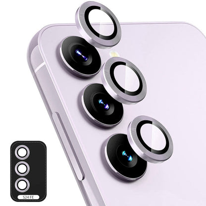 For Samsung Galaxy S24 FE 5G ENKAY Hat-Prince 9H Rear Camera Lens Aluminium Alloy Tempered Glass Film(Light Purple) - Galaxy Tempered Glass by ENKAY | Online Shopping UK | buy2fix