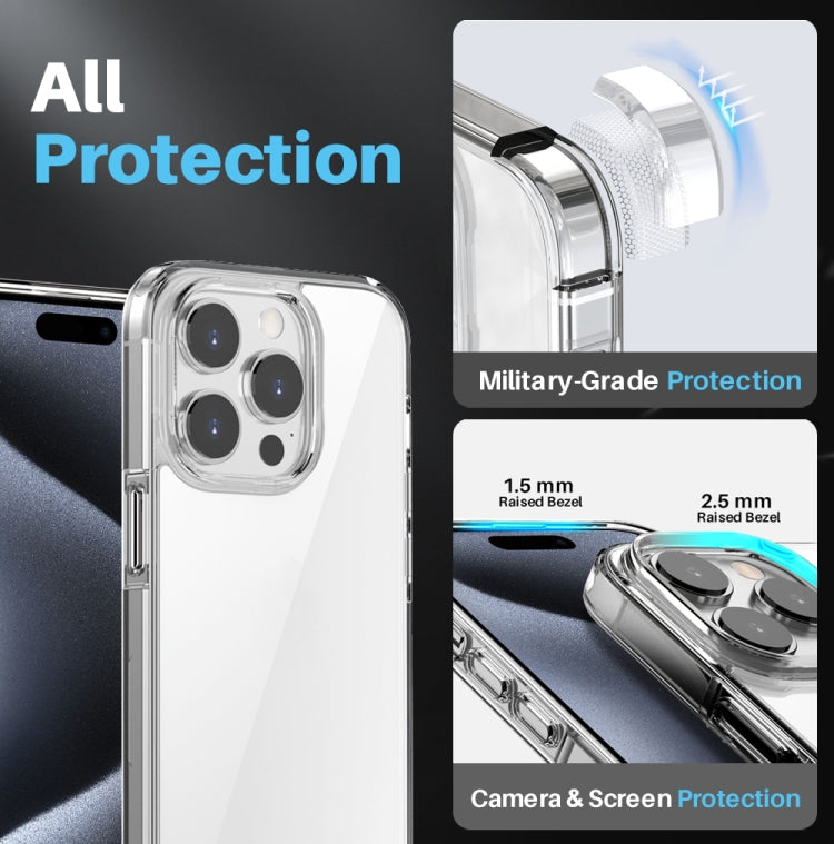 For iPhone 15 Pro Max NORTHJO 5 in 1 Clear Phone Case with 2pcs Screen Film + 2pcs Rear Lens Film - iPhone 15 Pro Max Cases by NORTHJO | Online Shopping UK | buy2fix