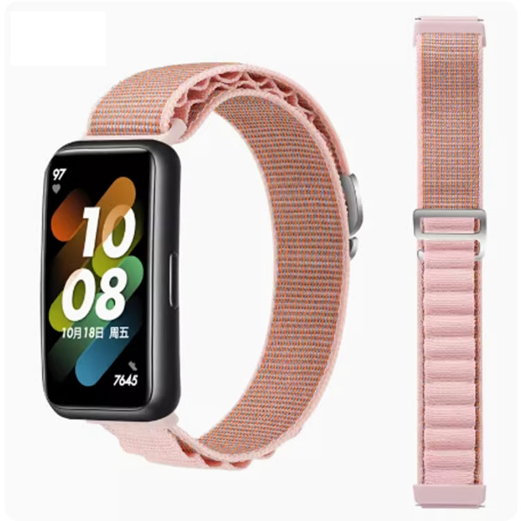 For Huawei Band 8 / 9 Loop Nylon Watch Band(Pink) - Watch Bands by buy2fix | Online Shopping UK | buy2fix