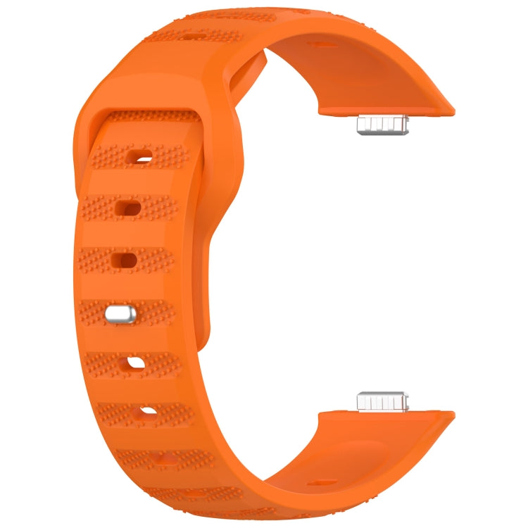 For Huawei Watch Fit 3 Wavy Dot Texture Silicone Sports Watch Band(Orange) - Watch Bands by buy2fix | Online Shopping UK | buy2fix