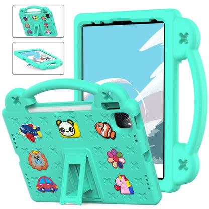 For  iPad Pro 11 2024 Handle Kickstand Children EVA Shockproof Tablet Case(Mint Green) - iPad Pro 11 2024 Cases by buy2fix | Online Shopping UK | buy2fix