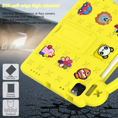 For  iPad Pro 11 2024 Handle Kickstand Children EVA Shockproof Tablet Case(Yellow) - iPad Pro 11 2024 Cases by buy2fix | Online Shopping UK | buy2fix