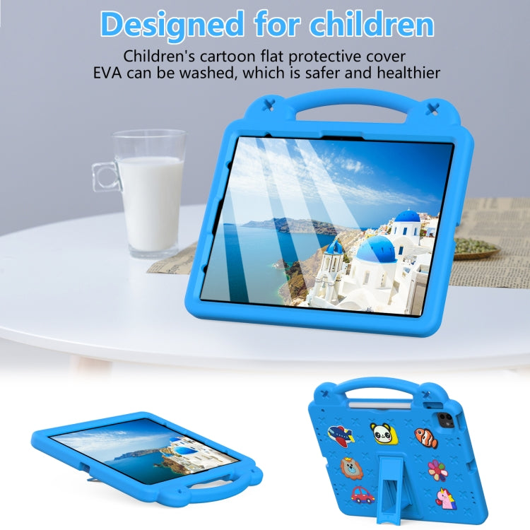 For iPad Air 13 2024 Handle Kickstand Children EVA Shockproof Tablet Case(Sky Blue) - iPad Air 13 2024 Cases by buy2fix | Online Shopping UK | buy2fix