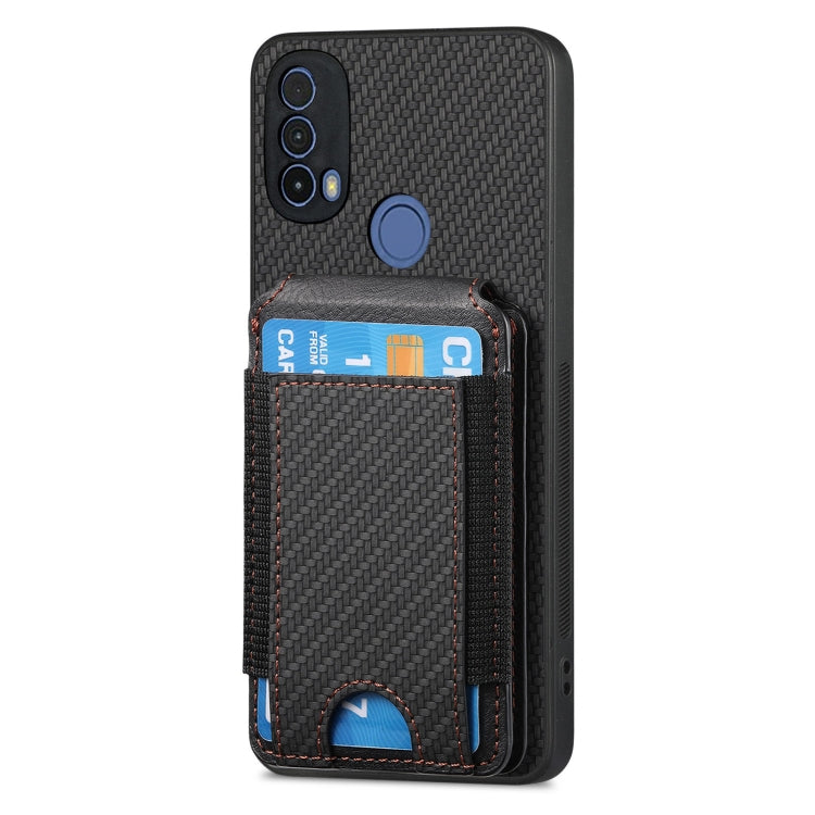 For Motorola Moto G Play 2024 4G Carbon Fiber Vertical Flip Wallet Stand Phone Case(Black) - Motorola Cases by buy2fix | Online Shopping UK | buy2fix