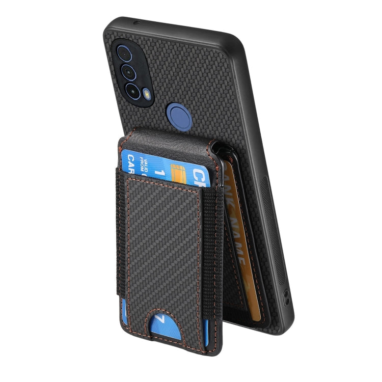 For Motorola Moto G Power 2024 5G Carbon Fiber Vertical Flip Wallet Stand Phone Case(Black) - Motorola Cases by buy2fix | Online Shopping UK | buy2fix