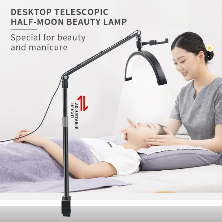 D-M30X 23 inch Half Moon Shape Beauty Manicure Lamp Curved Fill Light, Plug:EU Plug - Selfie Light by buy2fix | Online Shopping UK | buy2fix