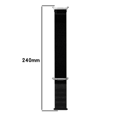 For Samsung Galaxy Watch Ultra 47mm Loop Nylon Hook and Loop Fastener Watch Band(Lime) - Watch Bands by buy2fix | Online Shopping UK | buy2fix