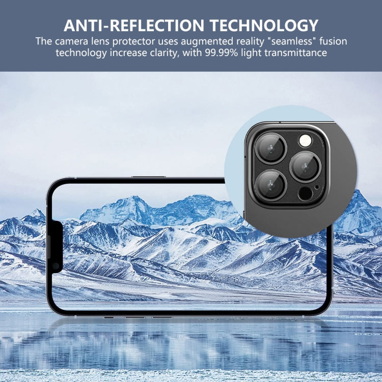 For iPhone 16 / 16 Plus ENKAY Anti-reflection Camera Lens Aluminium Alloy Tempered Glass Film(Yellow) - iPhone 16 Plus Tempered Glass by ENKAY | Online Shopping UK | buy2fix