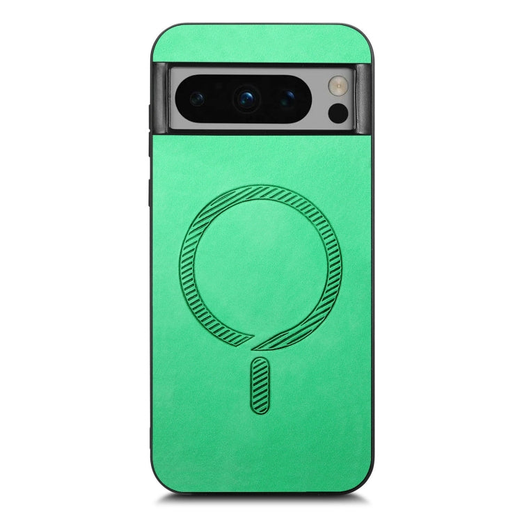 For Google Pixel 9 Pro XL Retro Magsafe Magnetic PU Back Cover Phone Case(Green) - Google Cases by buy2fix | Online Shopping UK | buy2fix