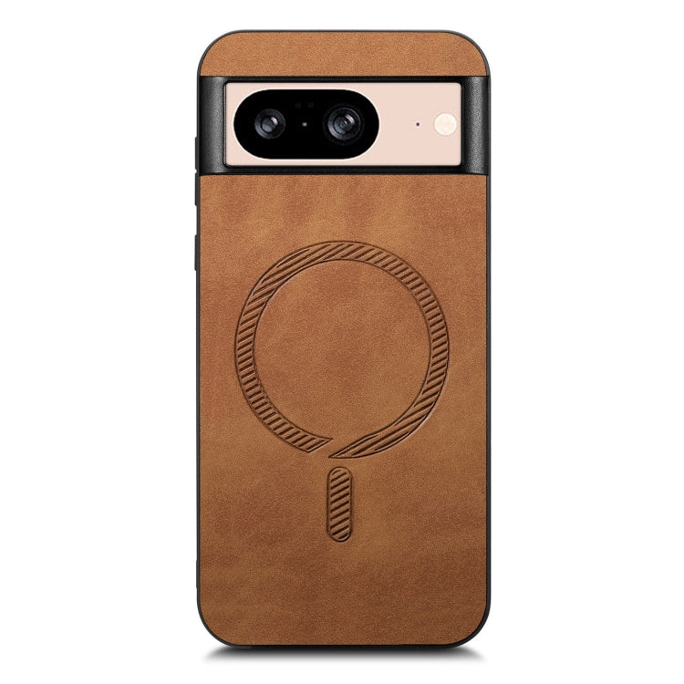 For Google Pixel 9 / 9 Pro Retro Magsafe Magnetic PU Back Cover Phone Case(Brown) - Google Cases by buy2fix | Online Shopping UK | buy2fix