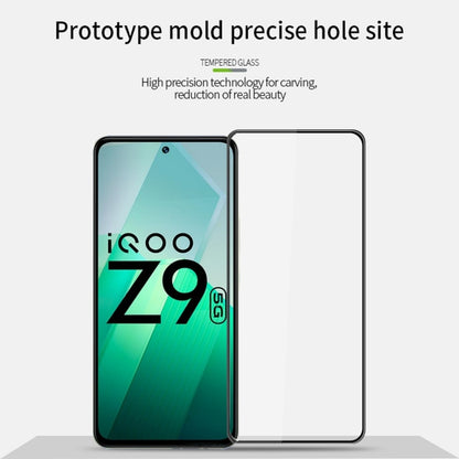 For vivo iQOO Z9 Global PINWUYO 9H 3D Curved Explosion-proof Tempered Glass Film(Black) - vivo Tempered Glass by PINWUYO | Online Shopping UK | buy2fix