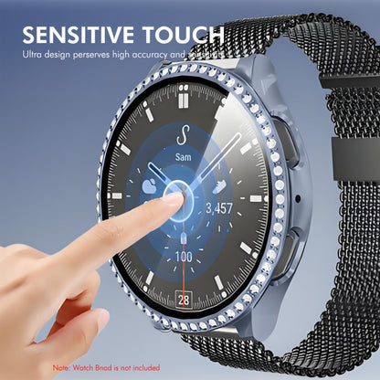 For Samsung Galaxy Watch7 40mm ENKAY Hat-Prince Blink Full Coverage PC + Tempered Glass Film Integrated Watch Case(Black) - Watch Cases by ENKAY | Online Shopping UK | buy2fix