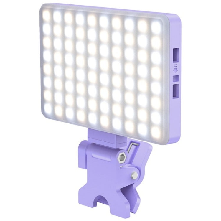 V12A Phone Laptop Video Conference Fill Lamp Portable Selfie Live Streaming LED Fill Light(Purple) - Selfie Light by buy2fix | Online Shopping UK | buy2fix