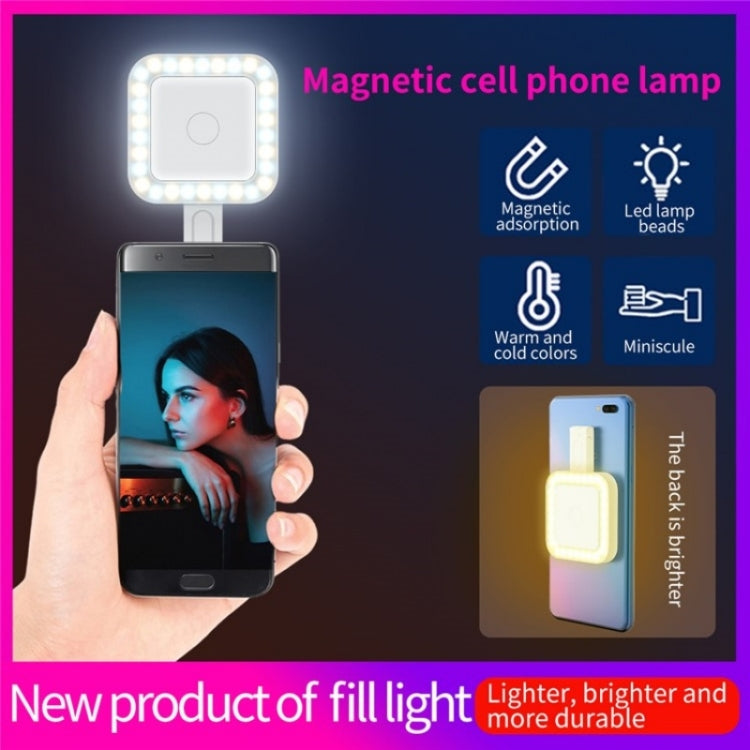 V18 Portable Skin Beauty Live Streaming LED Fill Light Magnetic Phone Selfie Lamp(White) - Selfie Light by buy2fix | Online Shopping UK | buy2fix