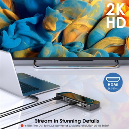 WAVLINK UG49DK4 Universal Laptop Docking Station Dual Monitor Supports DVI / HDMI / VGA(AU Plug) - USB 3.0 HUB by WAVLINK | Online Shopping UK | buy2fix