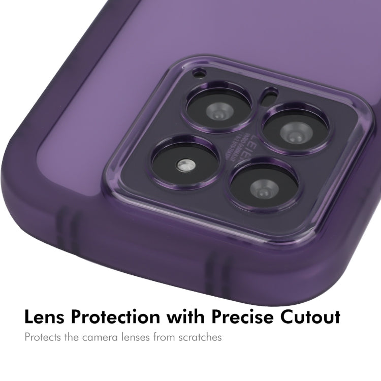 For Xiaomi 14 Pro ENKAY Hat-Prince Translucent Matte TPU Phone Case + 3D Hot Bending Film(Purple) - 14 Pro Cases by ENKAY | Online Shopping UK | buy2fix