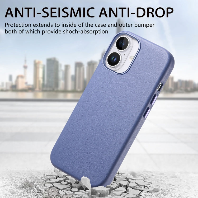 For iPhone 16 Plus Electroplated Metal Button Shockproof Phone Case(Blue) - iPhone 16 Plus Cases by buy2fix | Online Shopping UK | buy2fix