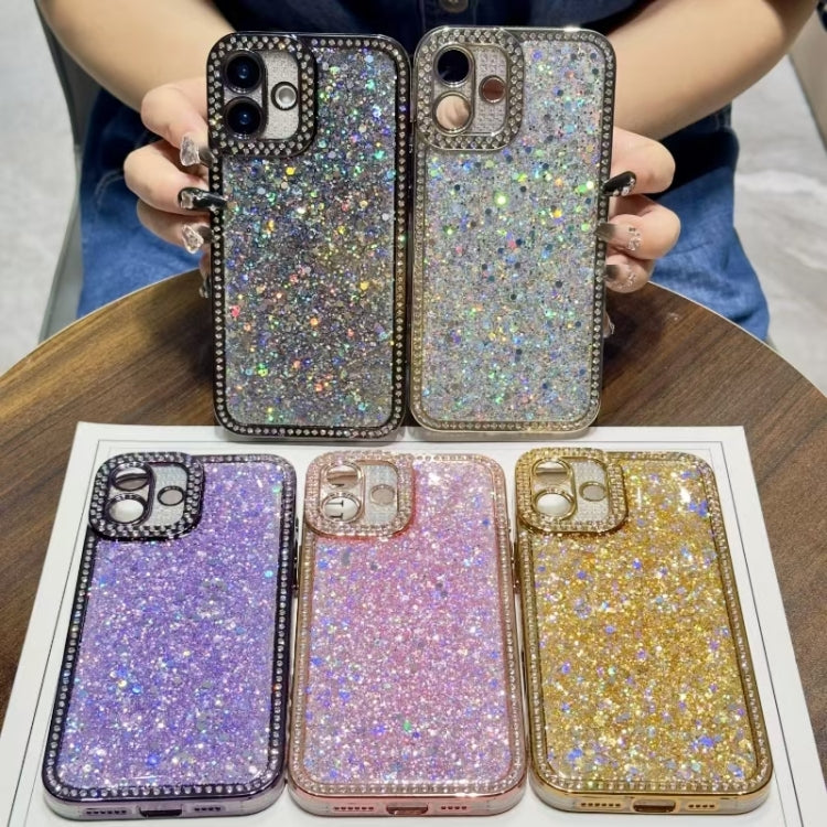 For iPhone 16 Pro Max Diamond Glitter Sequins TPU Phone Case(Black) - iPhone 16 Pro Max Cases by buy2fix | Online Shopping UK | buy2fix