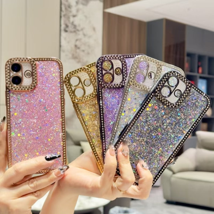 For iPhone 16 Plus Diamond Glitter Sequins TPU Phone Case(Gold) - iPhone 16 Plus Cases by buy2fix | Online Shopping UK | buy2fix