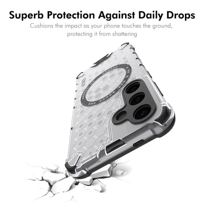 For Samsung Galaxy S23 5G ENKAY Hat-Prince Honeycomb MagSafe Shockproof Phone Case with 0.18mm Film(White) - Galaxy S23 5G Cases by ENKAY | Online Shopping UK | buy2fix