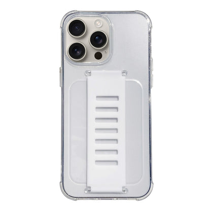 For iPhone 16 Pro Max Transparent Wristband Shockproof TPU Phone Case(White) - iPhone 16 Pro Max Cases by buy2fix | Online Shopping UK | buy2fix