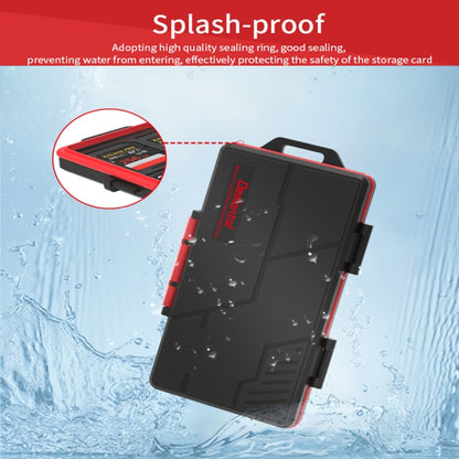 SD / TF / XQD / CF / SIM / TF Memory Card Multi-in-one Waterproof Dust-proof Storage Box(Black Red) - Card Case by buy2fix | Online Shopping UK | buy2fix