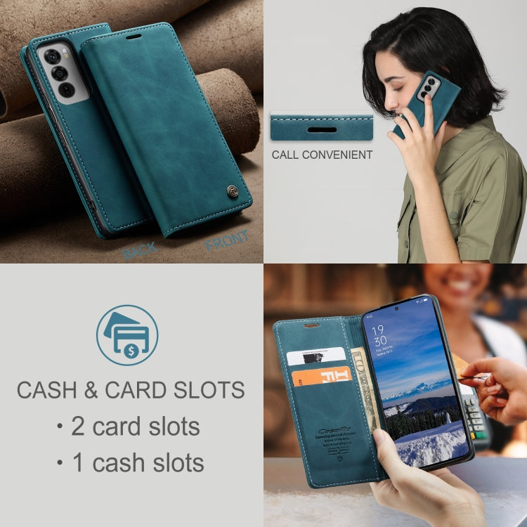 For OPPO Reno12 5G Global CaseMe 013 Multifunctional Horizontal Flip Leather Phone Case(Blue) - Reno12 Cases by CaseMe | Online Shopping UK | buy2fix